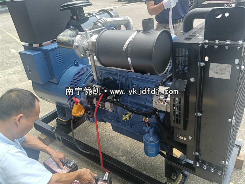 2024年9月18日，50kw濰坊雷納柴油發(fā)電機(jī)組試機(jī)發(fā)貨百色